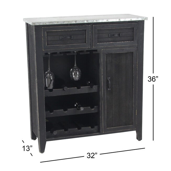 Black Farmhouse Wood Wine Storage, 36 x 32, , alternate image number null