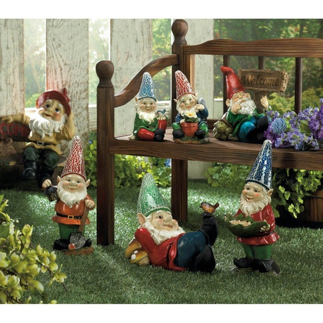 Cheery Gnome Solar Statue, , alternate image number null