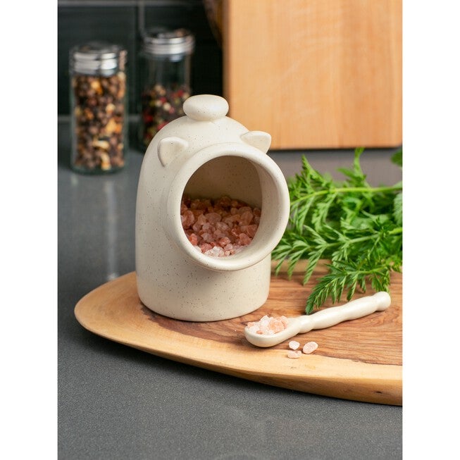 Stoneware Salt Pig - Oat, , alternate image number null