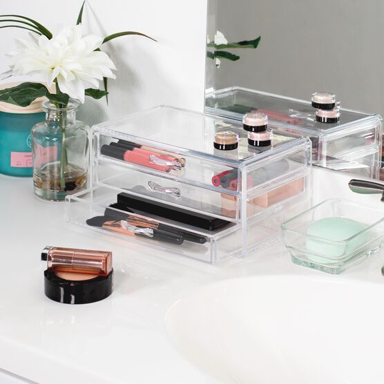 Acrylic Clearly Chic 3 Drawer Cosmetic Organizer, , alternate image number null