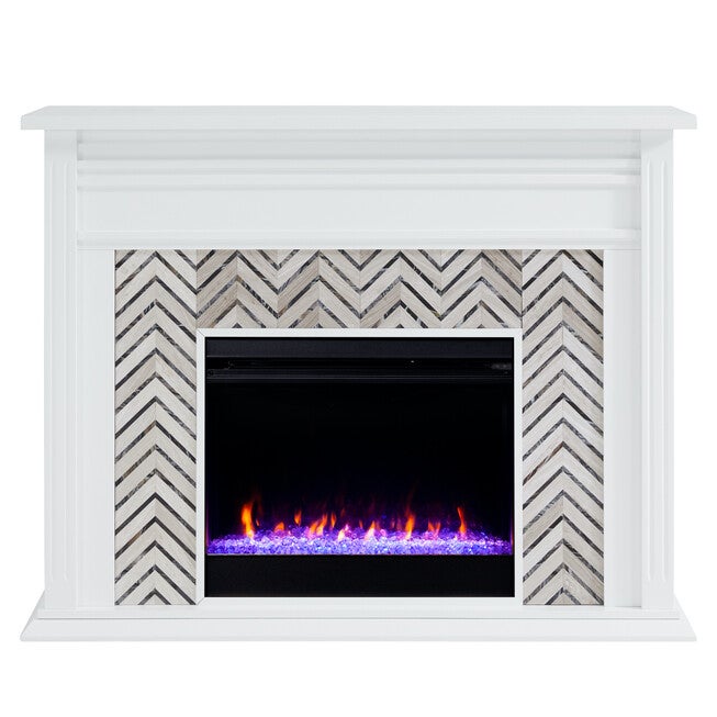 Hebbington Tiled Marble Fireplace, , alternate image number 1