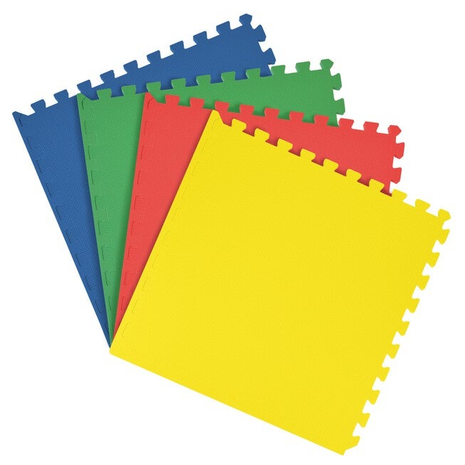 Interlocking Foam 24 inches x 24 inches Anti Fatigue Floor Tiles 4 tiles/16 Sq. Ft., MULTI, hi-res image number null