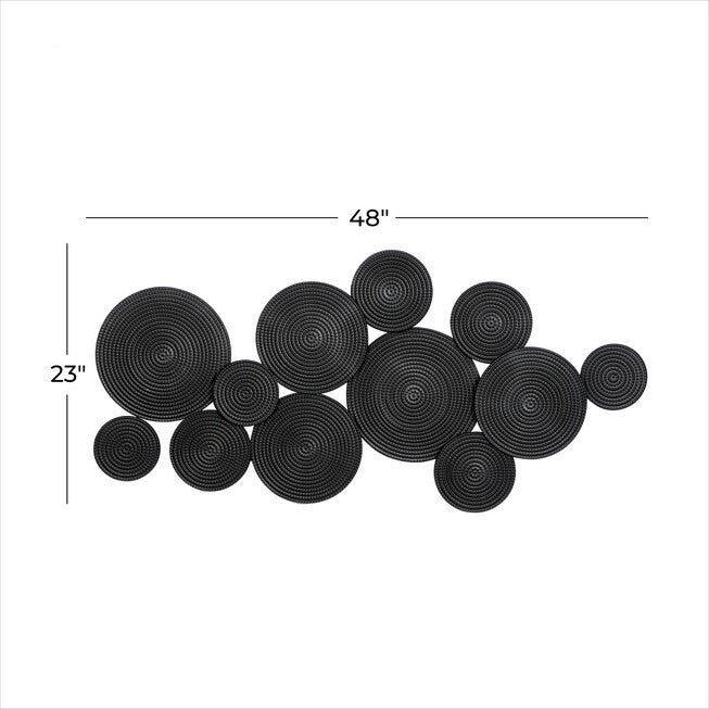 Cosmoliving By Cosmopolitan Black Metal Wall Decor, , alternate image number null