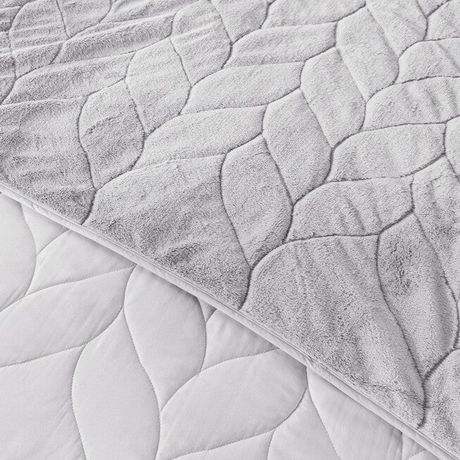 Cozy Gray Down Alternative Throw Blanket Throw, , alternate image number null