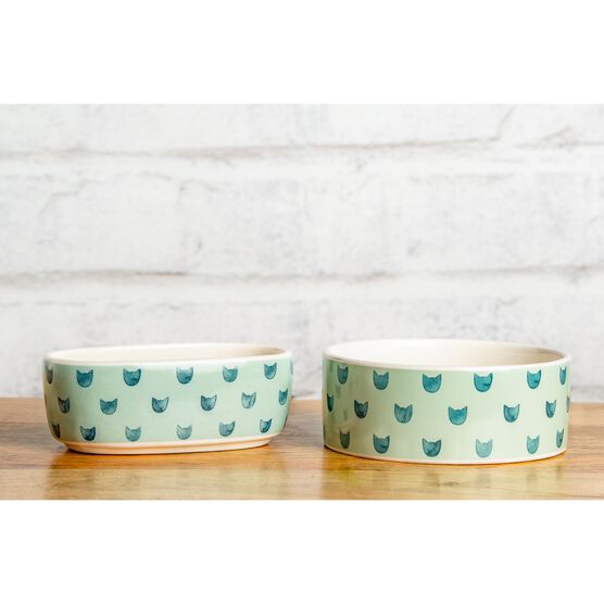 Set Of 2 Two Monty Pet Cat Dishes, , on-hover image number null