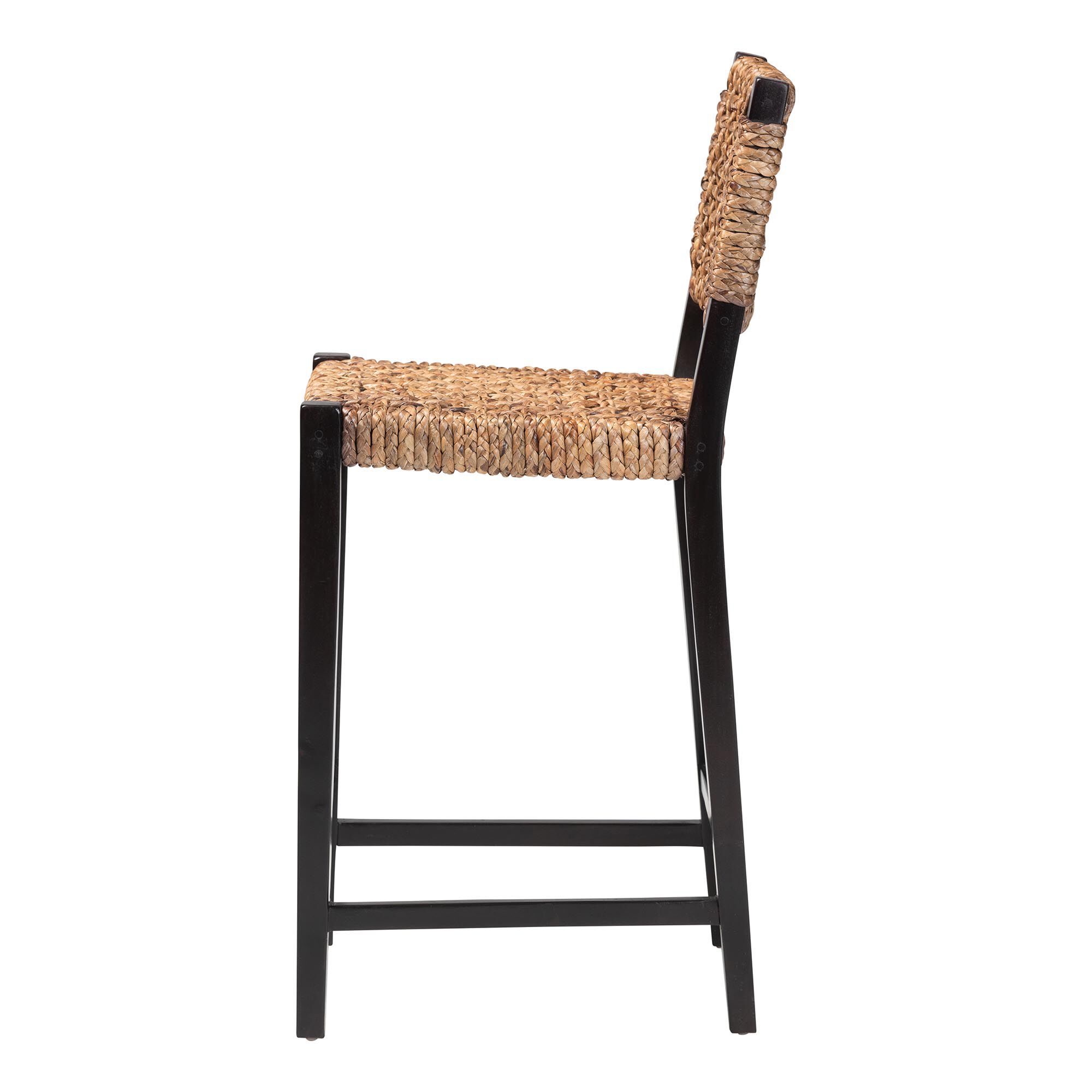 Alise Seagrass Bar Stool, DARK BROWN, alternate image number 3