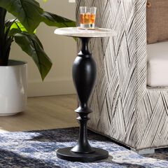 Perlita End Table with Marble Stone Top