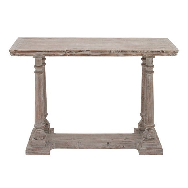 Light Brown Rustic Wood Console Table, 30 x 52, LIGHT BROWN, hi-res image number 0
