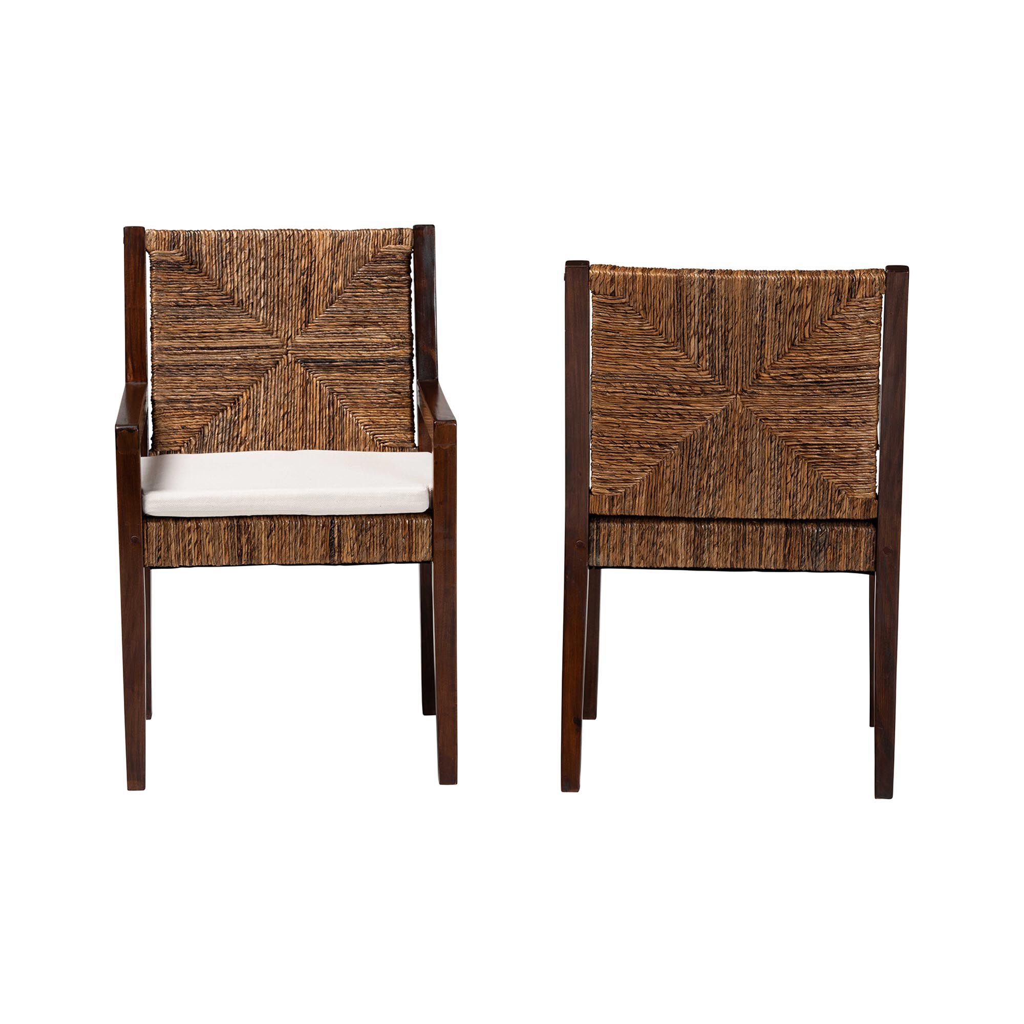 Cordoba 2-Piece Handwoven Seagrass Armchairs, BROWN, alternate image number 2