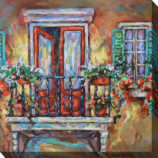 Blooming Balcony Wall Art, MULTI, hi-res image number 0