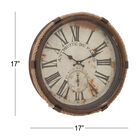 White Coastal Metal Wall Clock, , alternate image number null