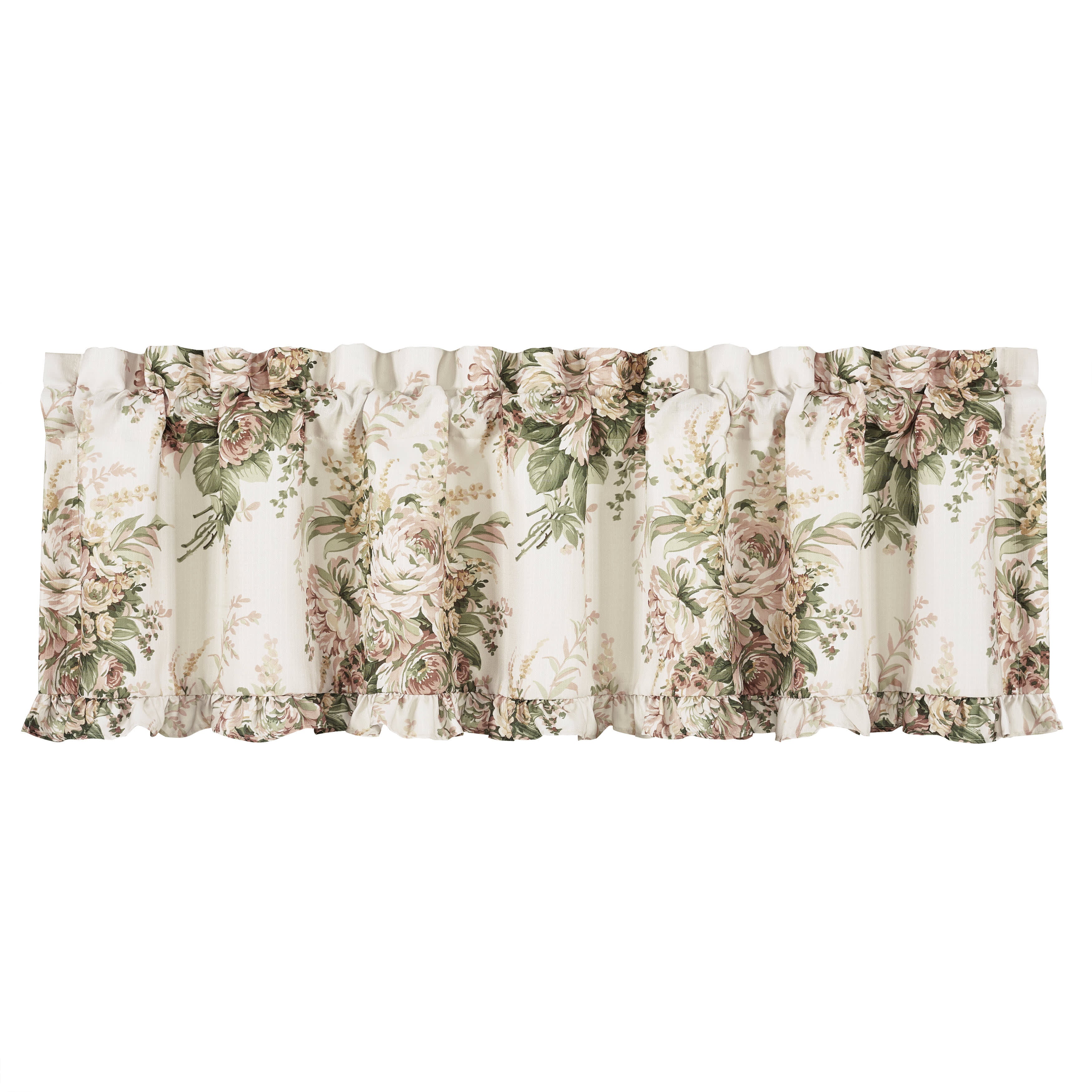 Estelle Coral Window Straight Valance, CORAL, alternate image number 2