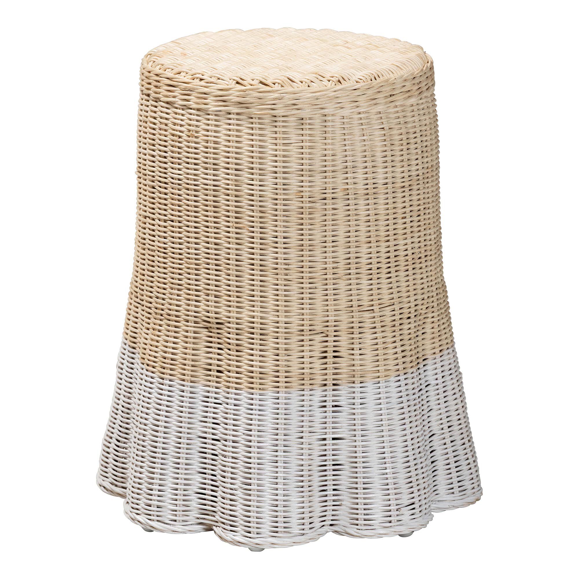 Sarna Natural Rattan End Table, BROWN, alternate image number 1