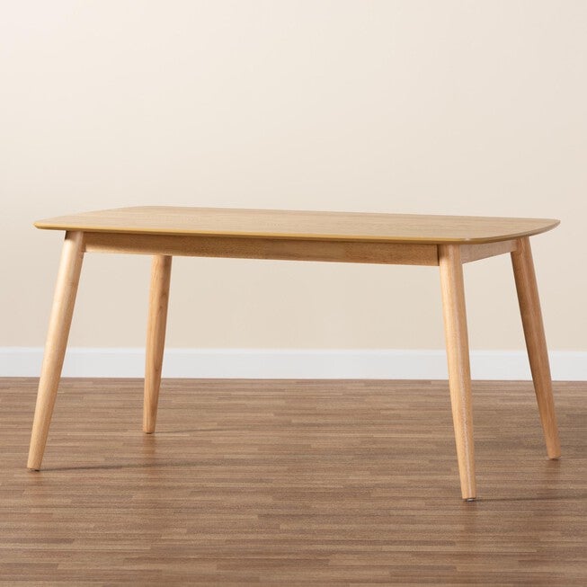 Flora Mid-Century Modern Black Finished Wood Dining Table, , alternate image number 15