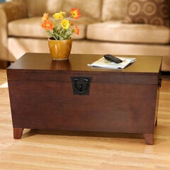Espresso Pyramid Trunk Cocktail Table