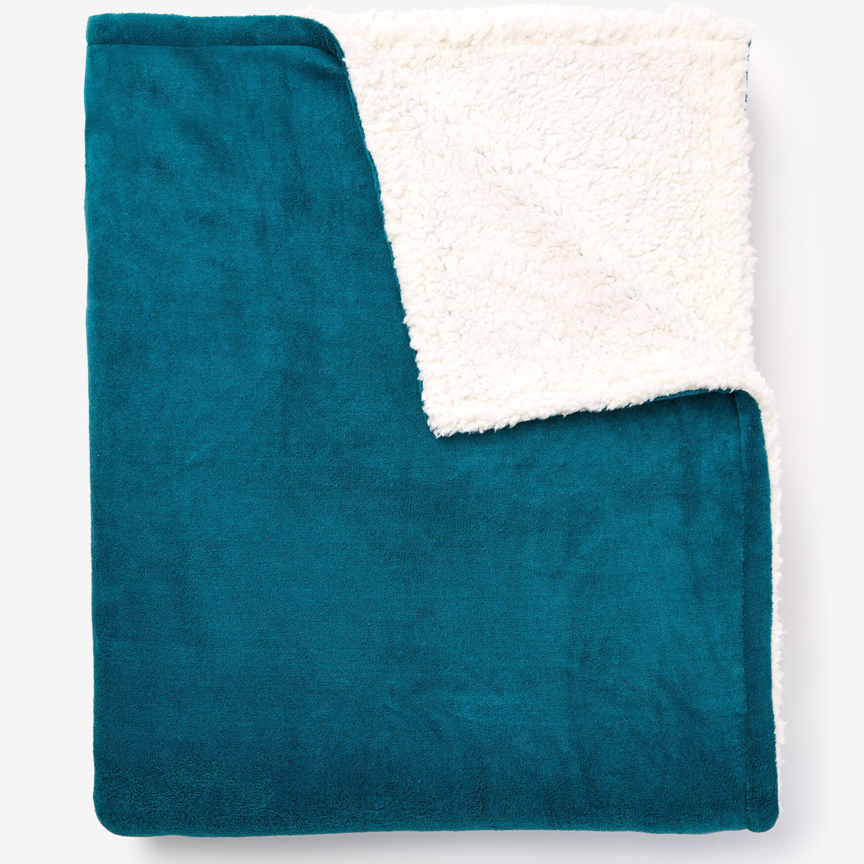 BH Studio Sherpa Microfleece Blanket, TEAL, hi-res image number 0