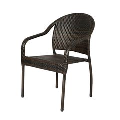 Rhodos Café Stacking Chair in Mocha All-weather Wicker - 4pk