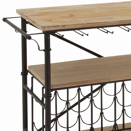 Natural Brown Industrial Metal Wine Storage, 31 x 48, , alternate image number null