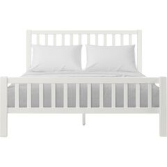 Hampton Wooden Platform Bed in Oak, Queen
