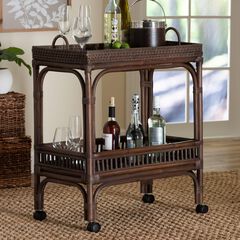 Lombok Natural Rattan Wine Cart
