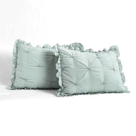 Ravello Pintuck Ruffle Skirt Bedspread 3 Pc Set, , alternate image number null
