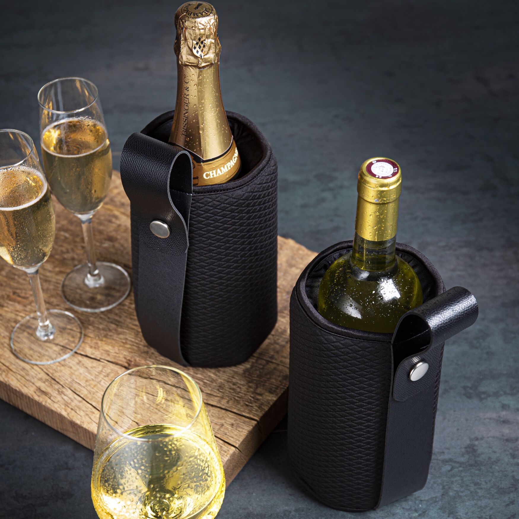 Flexible Wine Cooler Artico, Black, BLACK, hi-res image number 0