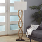 Brown Jute Rope And Iron Rustic Floor Lamp, , alternate image number null