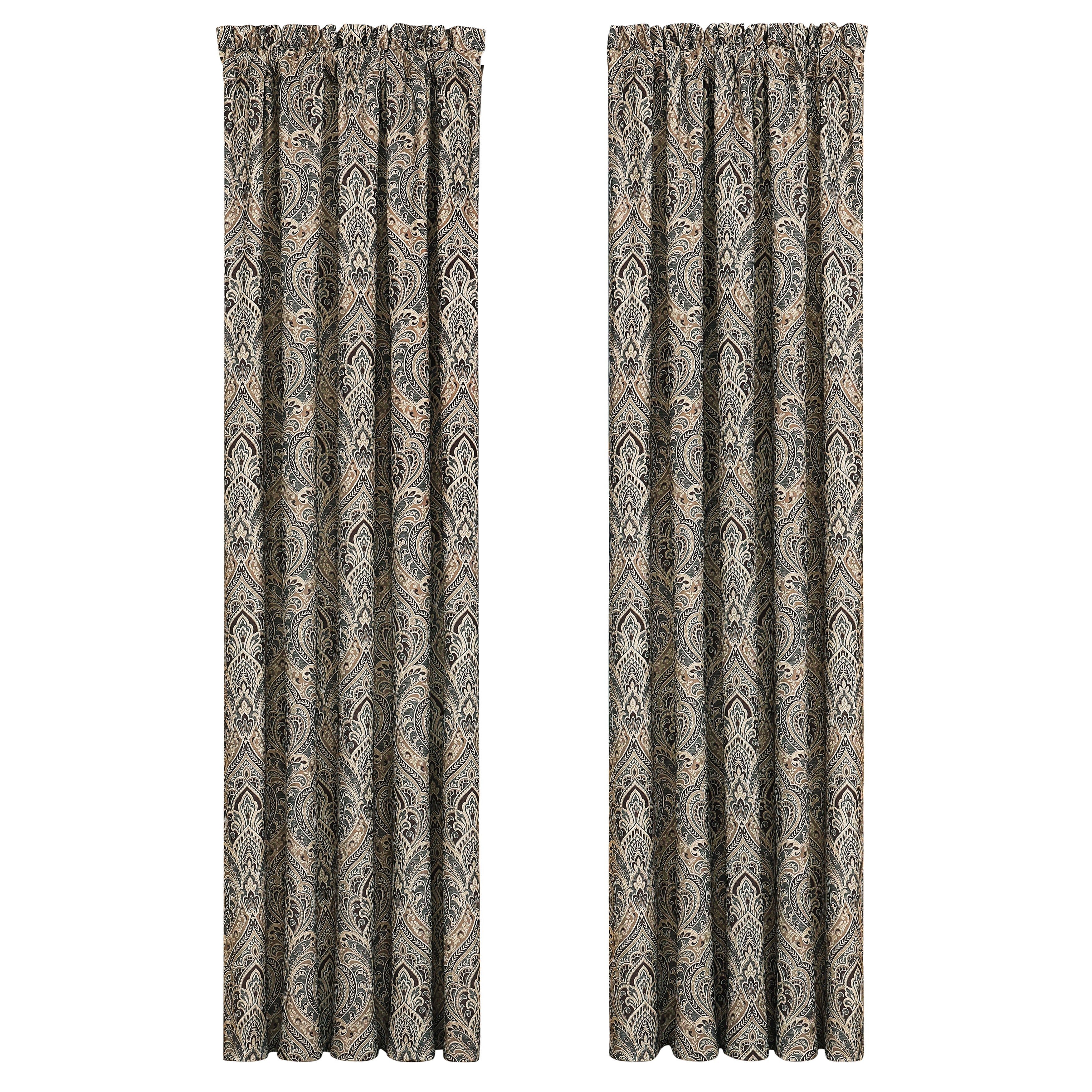 Maren 84 Inch Window Panel Pair, CHOCOLATE, alternate image number 3