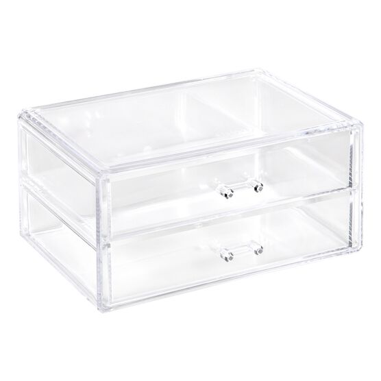Acrylic Clearly Chic 2 Drawer Stackable Cosmetic Organizer, , alternate image number null