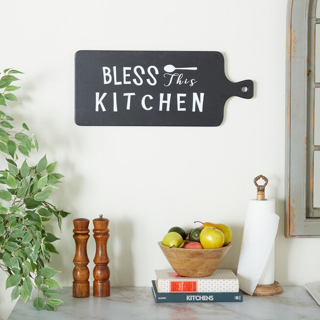 Black Mdf Modern Farmhouse Wall Décor, , alternate image number 5