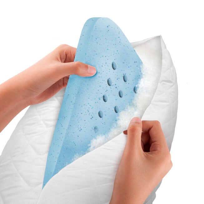 SensorPEDIC MemoryLOFT Deluxe Quilted Pillow with Gel-Infused Memory Foam Center - 2 Pack, , on-hover image number null