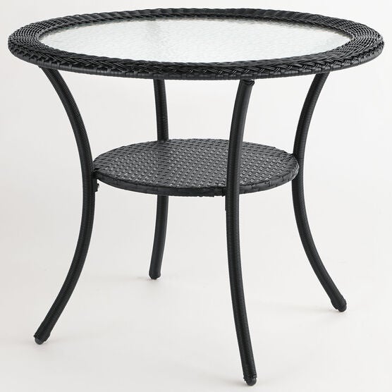Roma All-Weather Resin Wicker Bistro Table, BLACK, hi-res image number null