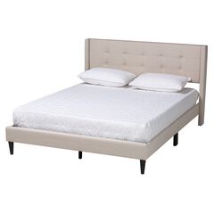 Casol Mid-Century Modern Transitional Upholstered Platform Bed