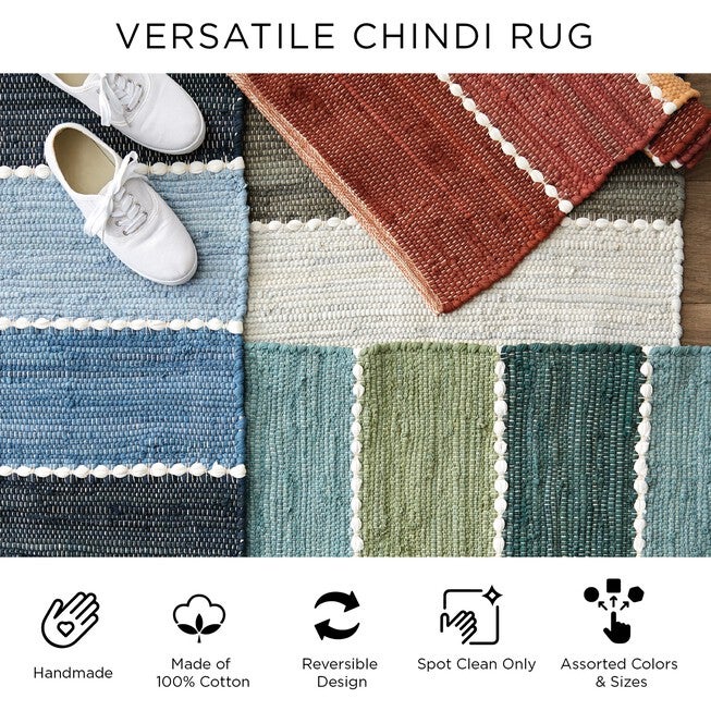 Multi Denim Rag Rug 2X3Ft, , alternate image number null
