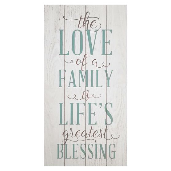 The love of a family is a life's greatest blessing Wall Art, WHITE, hi-res image number null