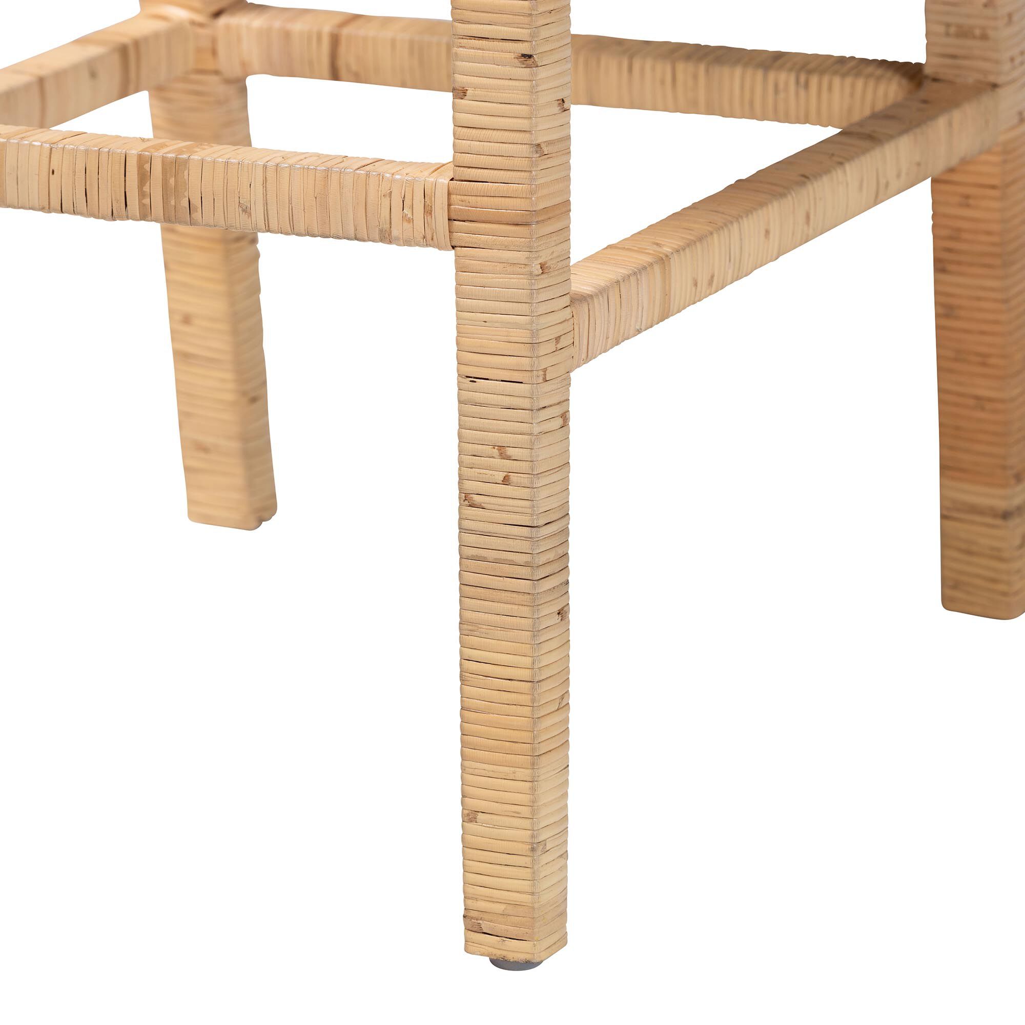 Sofia Bohemian Natural Rattan Bar Stool, NATURAL, alternate image number 6