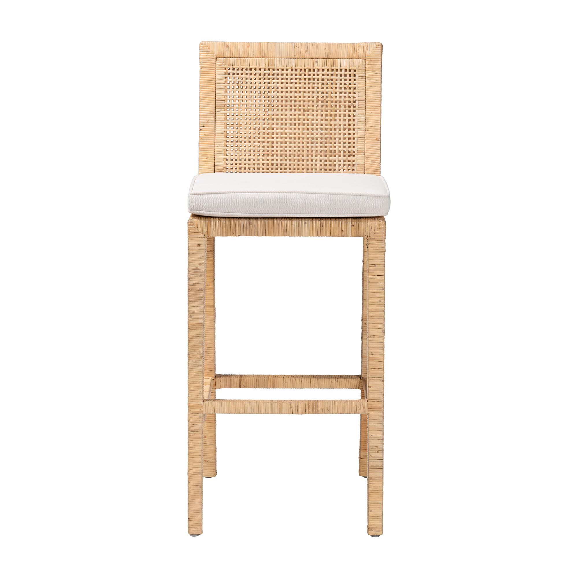 Sofia Bohemian Natural Rattan Bar Stool, NATURAL, alternate image number 2