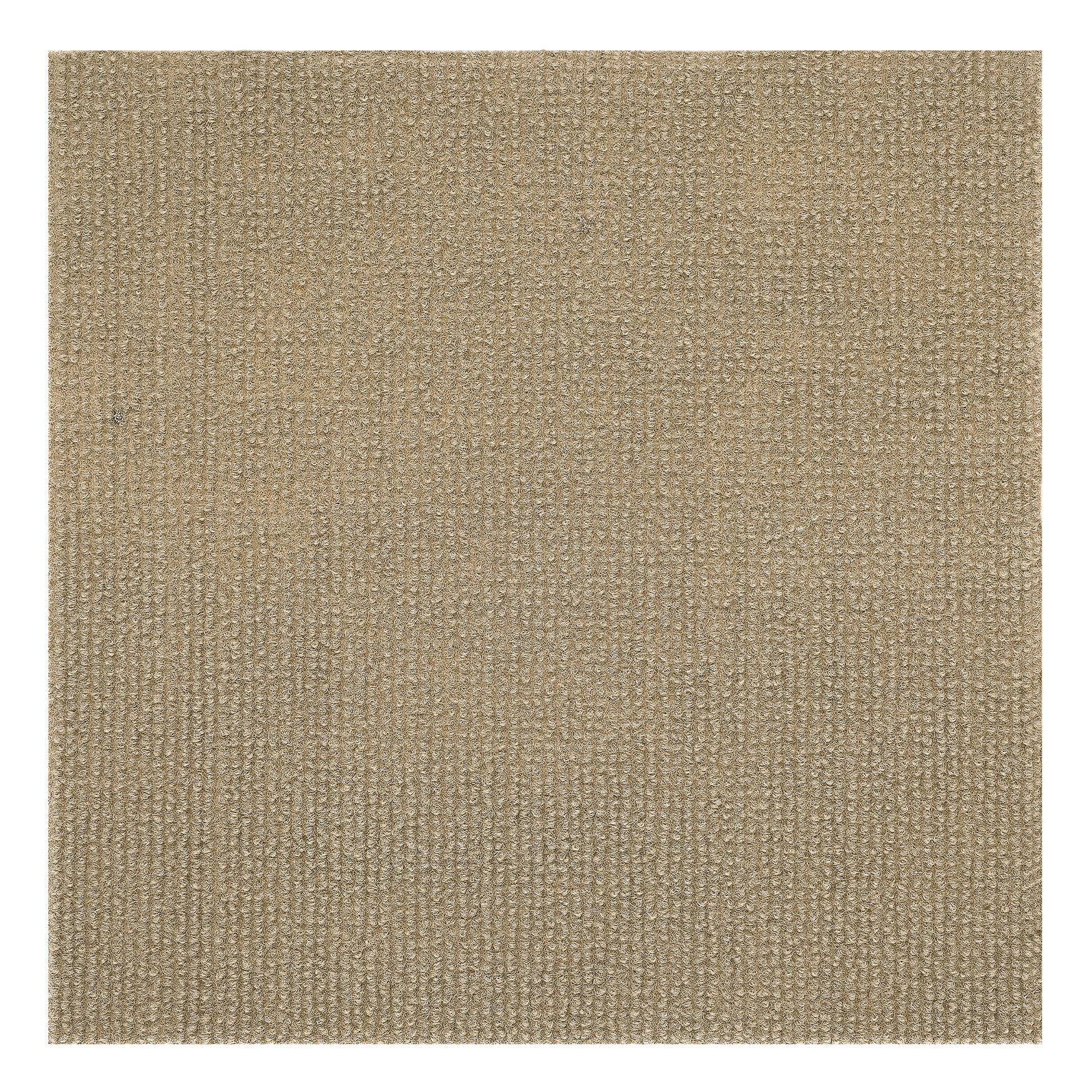 Nexus 12 inches x 12 inches Self Adhesive Carpet Floor Tile - 12 Tiles/12 sq. Ft., TAN, hi-res image number 0