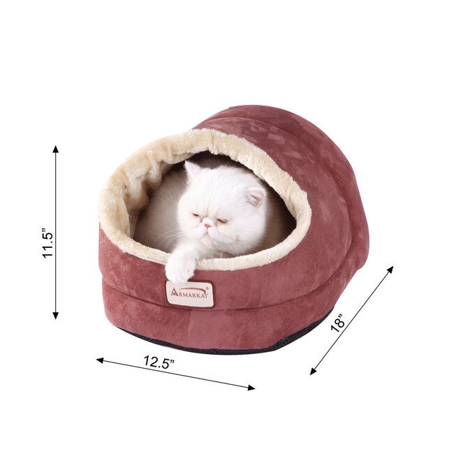Faux Suede Pet Cat Small Dog Bed And Cave, , alternate image number null