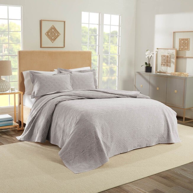 Bogart European Matelassé Coverlet Set, GREY, hi-res image number null
