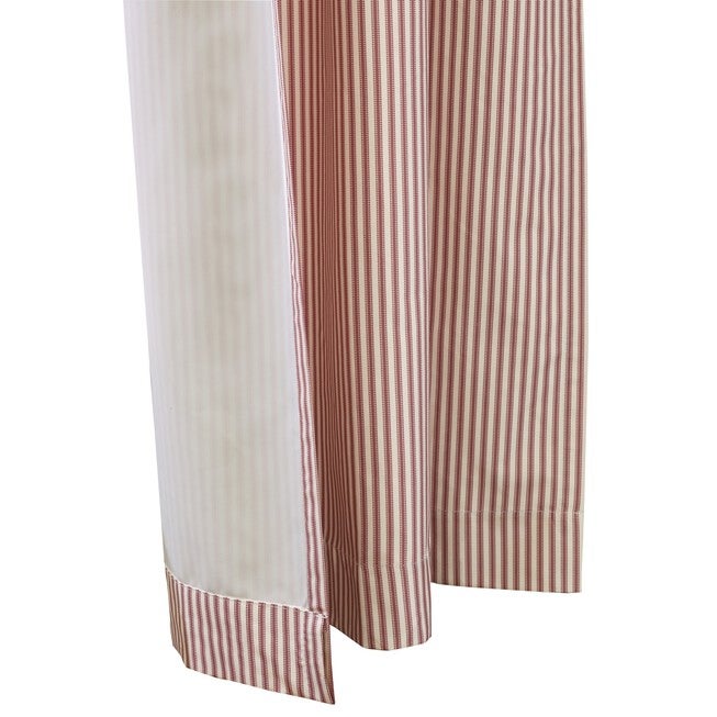 Ticking Stripe Room Darkening Pole Top Curtain Panel Pair, , alternate image number 4