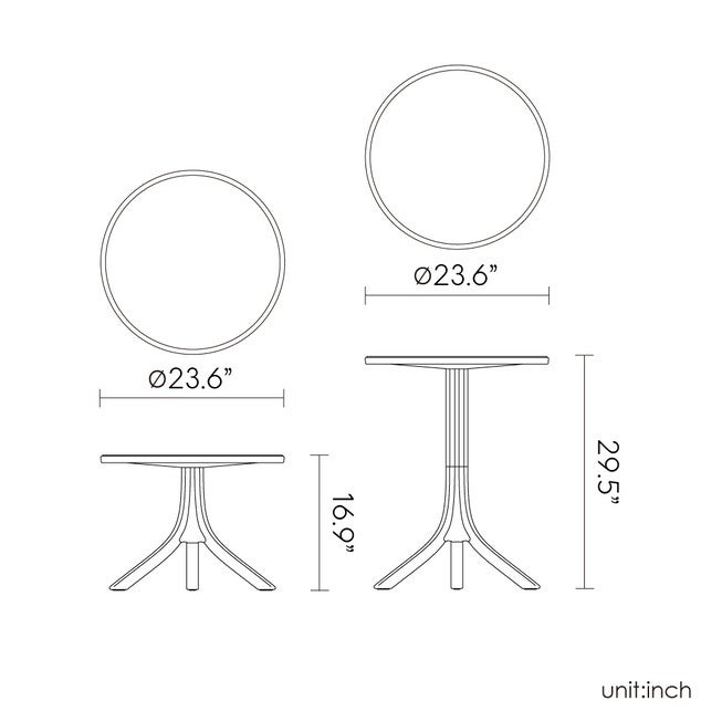 Seattle 2-in-1 Round Side Table, GOLD, alternate image number 4