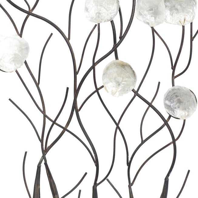 White Metal Coastal Abstract Wall Decor, , alternate image number null