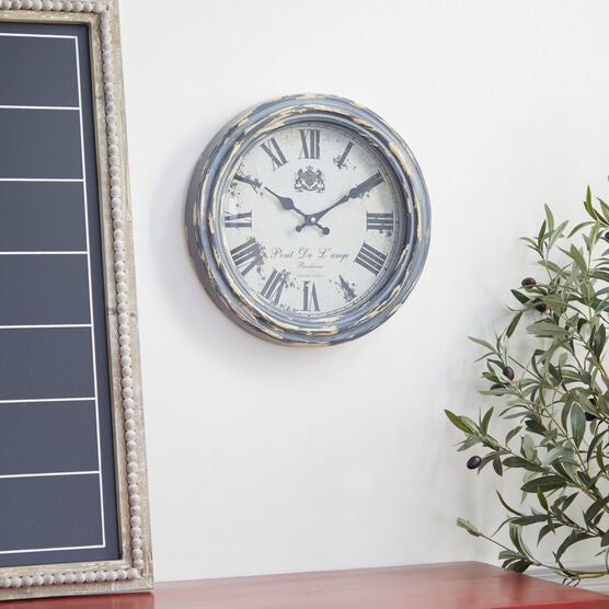 Black Metal Farmhouse Wall Clock, , alternate image number null