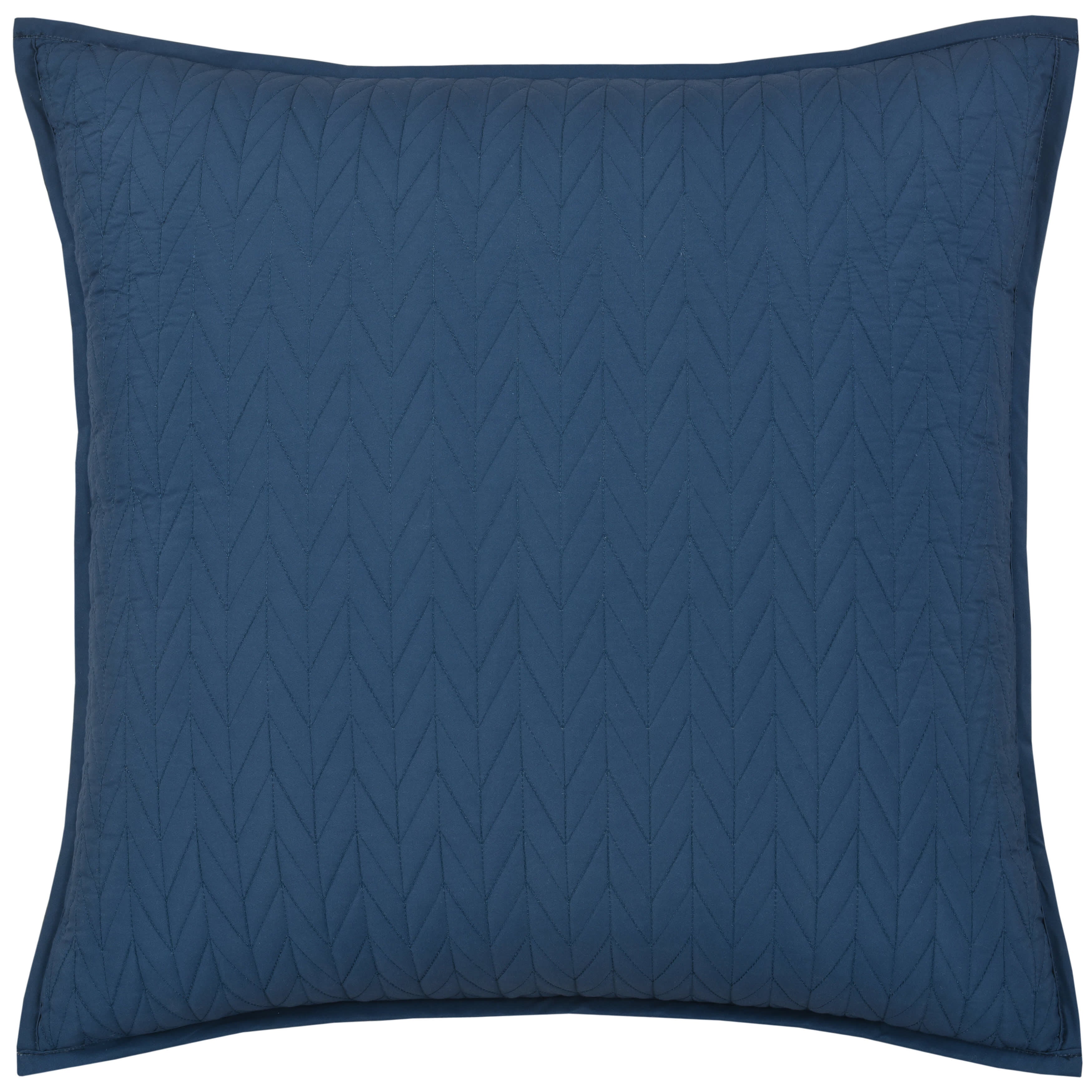 Balboa 16 Inch Square Quilted Decorative Throw Pillow, BLUE, hi-res image number null