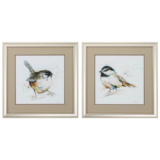 Watercolor Mountain Framed Wall Décor, Set Of 2, NEUTRAL, hi-res image number null