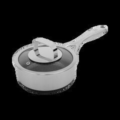 LIVWELL DiamondClad™ 1.5 Quart Hybrid Nonstick Stainless Steel Saucepan and Lid, Dishwasher Safe, PF