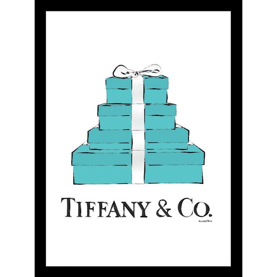Tiffany Gift Boxes 14x18 Framed Print, TURQUOISE, hi-res image number null