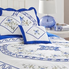 Ava Embroidered Cotton Breakfast Pillow