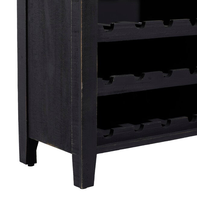 Black Farmhouse Wood Wine Storage, 36 x 32, , alternate image number null